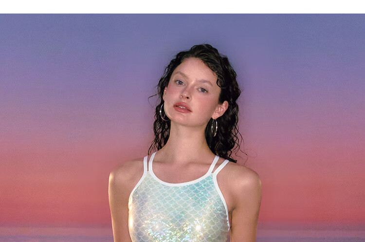AtlanticBeach 2025 New Mermaid Iridescent Scale Professional Women's Racing One-Piece Swimsuit Fashion High-End Swimwear 3