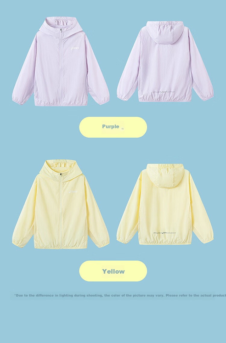 ASICS Kids 2025 Summer Unisex UPF50+ Ice Cicada Wing Sun Protection Woven Breathable Jacket 332251052311 26