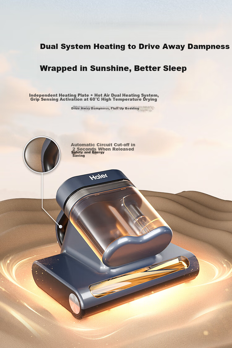 Haier [Mother And Baby Grade] Shijia Visual AI Adjustable Smart Eye Mite Remover Bed Vacuum Cleaner High Temperature Sterilization Mite Dust Pet Hair Removal Gift CS1S 11