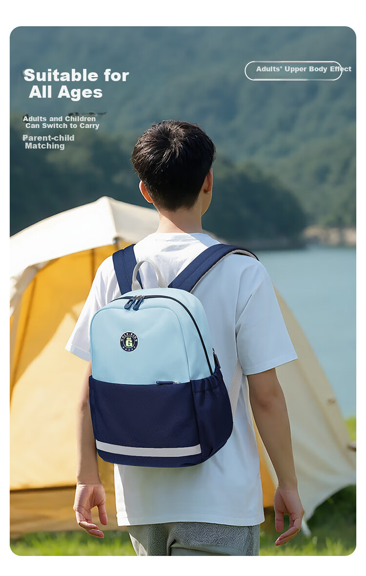GOLF Elementary School Backpack, Lightweight Children's Shoulder Bag, for Grades 1-3, Outdoor Use for Boys And Girls, Preschool to Elementary Transition Backpack, for Travel And Field Trips 17