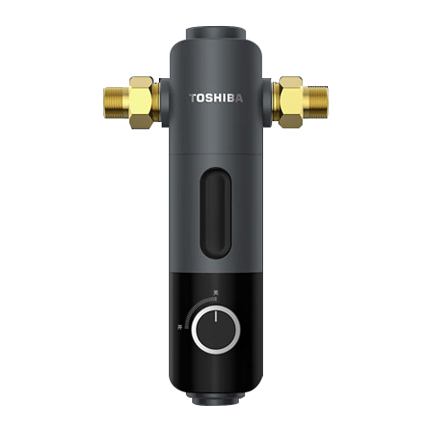 TOSHIBA Pre-filter 40 Micron Dual Mesh Filter Dual Turbine Backwash Real-time Pressure Monitoring 9T High Flow Whole House Self-cleaning Water Purifier TQ40-01