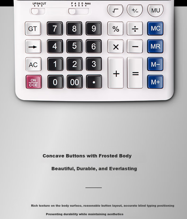 Deli Large Button Financial Calculator for Accounting, 12-Digit Large Screen Display, Dual Power Supply Financial Calculator, Office Supplies, 2136ES White, New And Old Mixed Delivery 5