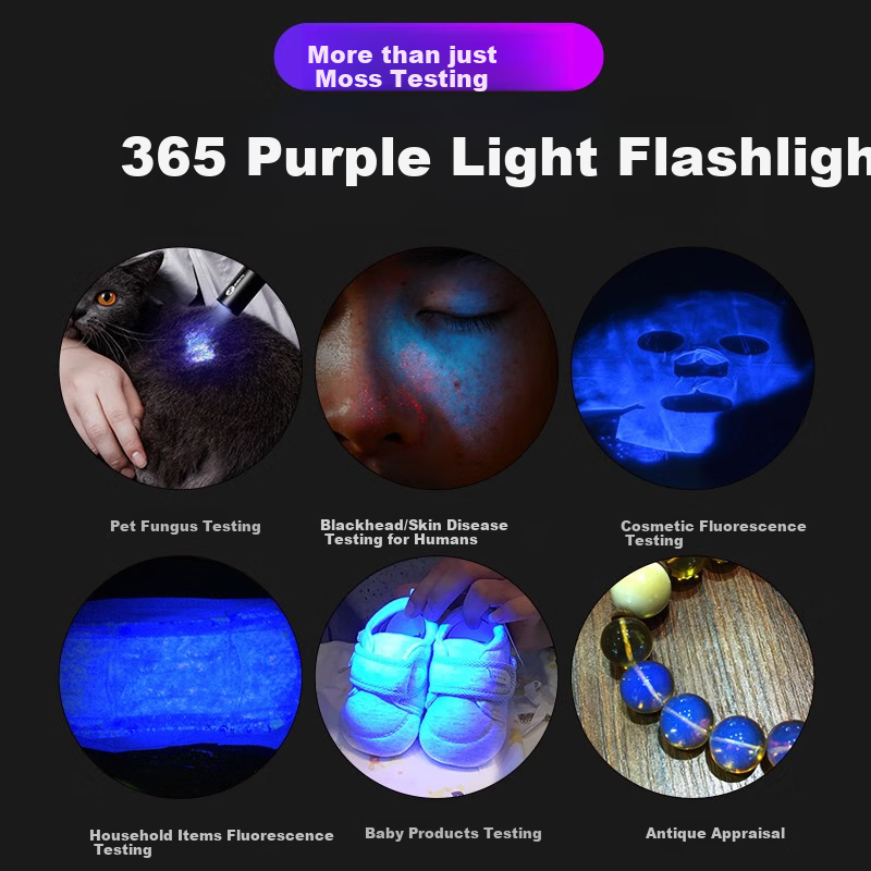 SHENYU Wood's Light Cat Ringworm Lamp for Dog Ringworm, Pet Fungal Detection, Currency Inspection Light, UV Flashlight V7