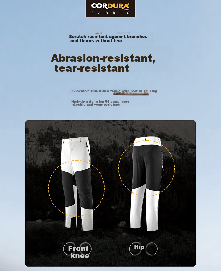 NORTHLAND Men's Stretch Outdoor Tear-Resistant Durable Hiking Water-Repellent Casual Pants 3