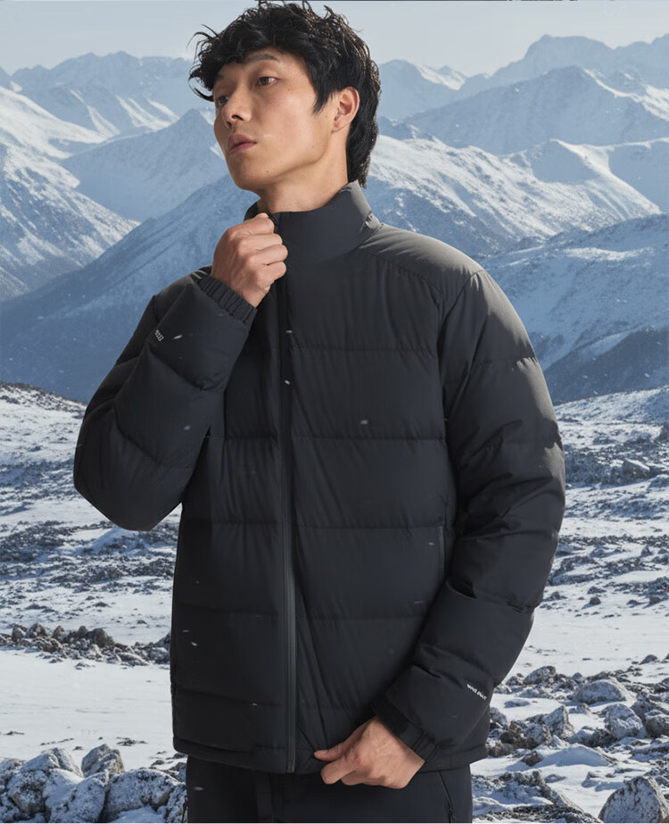 JD Jingzao 25 Winter Cloud Shield Workwear Puffer Jacket Three-Proof Goose Down Outdoor Men's Coat Hooded Obsidian Black 3XL 1