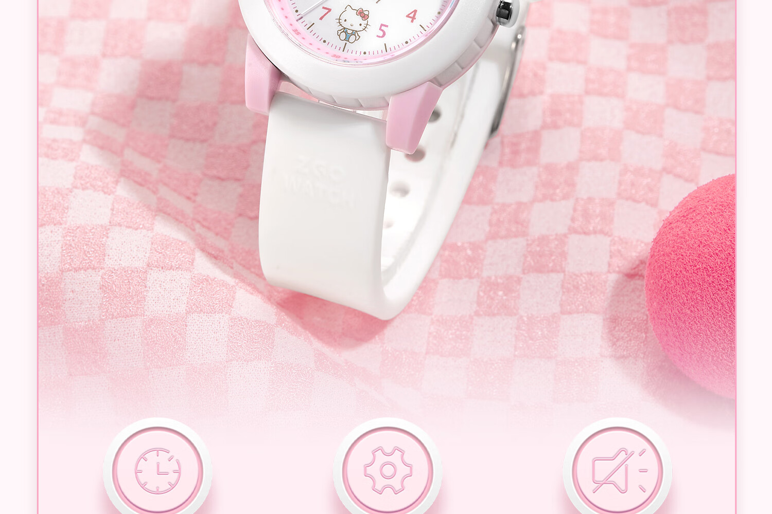 Hello Kitty Children's Watch for Ages 6-16, Luminous Waterproof Quartz Wristwatch for Elementary and Middle School Girls 2195 3