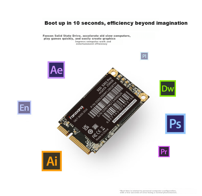 FANXIANG 1TB SSD Solid State Drive, mSATA Interface, Compatible with All-In Desktop And Laptop Computers, S301PRO 5