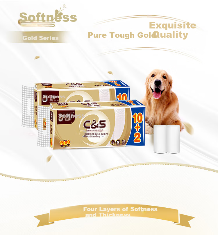 C&S Coreless Toilet Paper, Jinzun 4-Ply 100g*12 Rolls, Thick Household Toilet Paper Roll 2