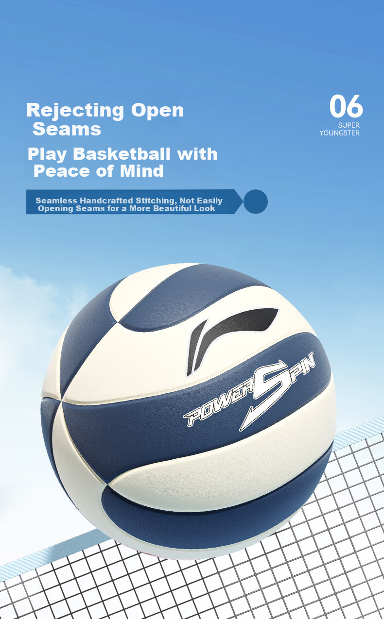 Li-Ning Volleyball Size 5 Adult Youth Student High School Entrance Exam Special Leather PU Material Training Competition Standard Ball Size 5 8