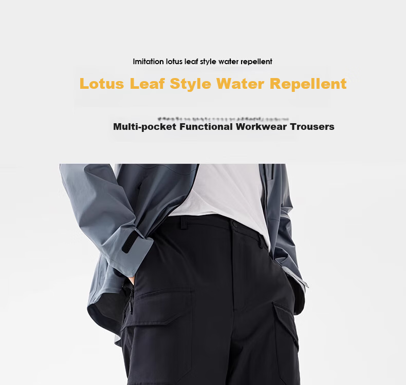 CAMEL [Wang Junkai's Choice] Men's Wide Straight-Leg Fleece-Lined Outdoor Functional Workwear Casual Pants 8803 1