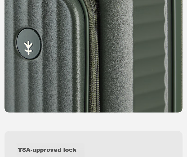CONWOOD MEGA Series Front-Opening Carry-On Luggage Laptop Case Trolley Suitcase PC290F+, Olive Green, 20 Inches 7