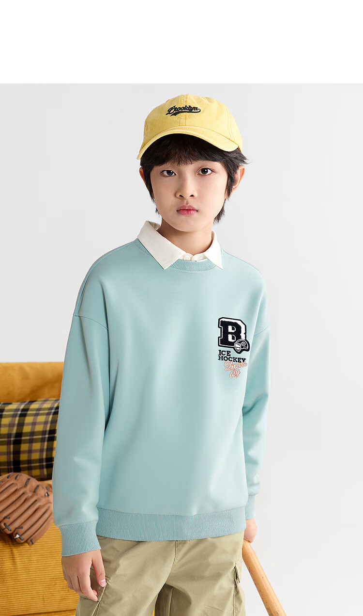 BALABALA Boys' Sweatshirt, Children's Autumn And Winter Top, Fleece-Lined Trendy [Designer SICO] 5