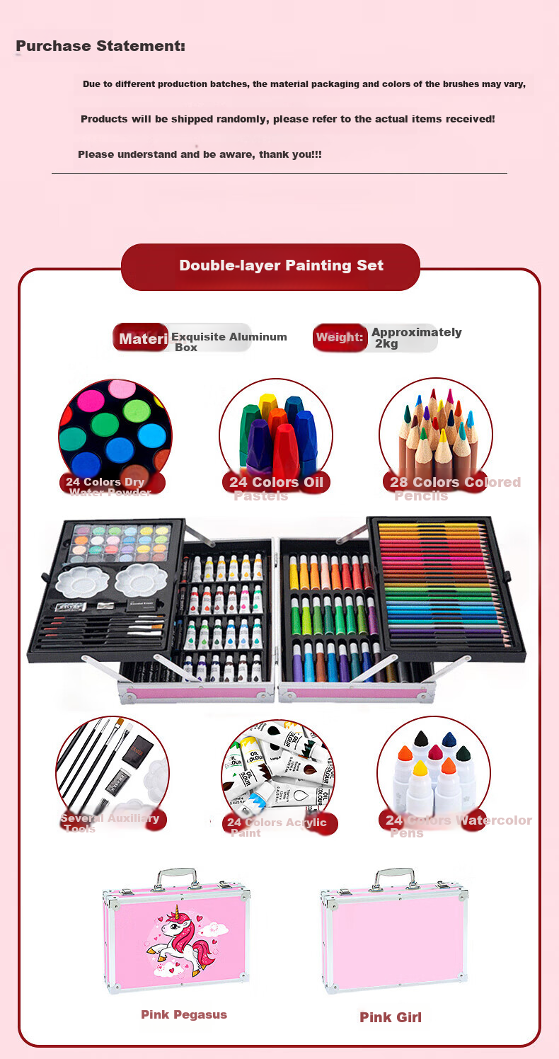 Guanchao Children's Toys, Birthday Gifts for Girls Aged 3-6, Educational And Fun Toys for Boys, Elementary School Students' Paint Set with Watercolor 3