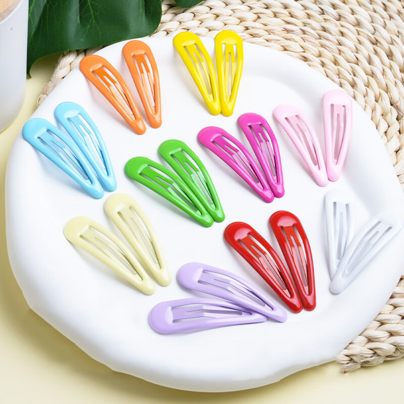 Jiaoxuefei Waterdrop Hair Clips 20pcs Colorful Side Clips for Back Hair Bangs Hairpin Updo Clips Forehead Small Clamps 1