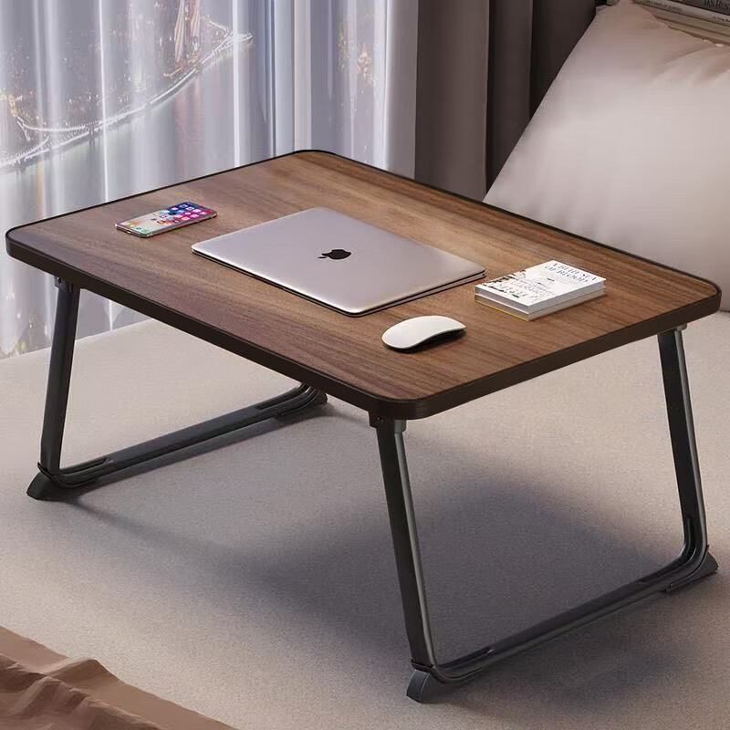 Zhuobo Bed Laptop Desk, Study Table, Foldable Desk, CZ07 Walnut Color, 60*40cm