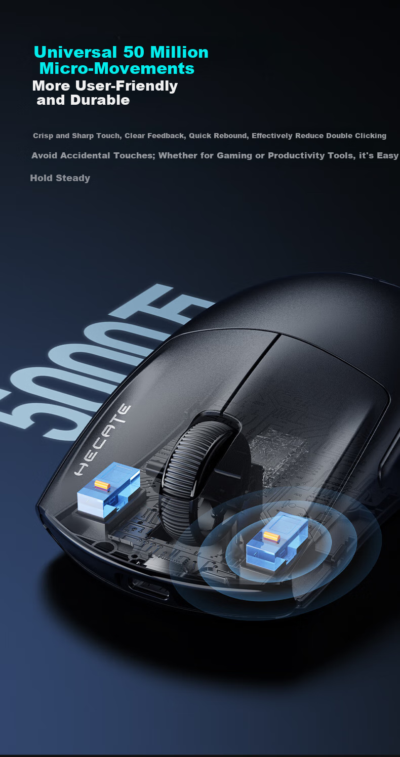 EDIFIER HECATE G1M Wireless Wired Bluetooth Tri-Mode Gaming Office Mouse, Long Battery Life, 12000 DPI, Lightweight, Supports CSGO PUBG LOL, 1K Functional White 8