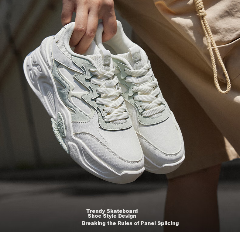 361° Women's Sneakers, Jincheng Brand, Spring And Summer Thick-Soled Heightening Casual Versatile Low-Top Skateboard Shoes for Women, 682536619-1 6