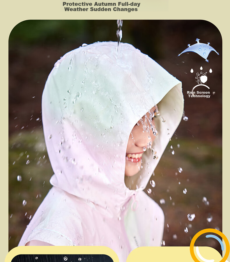 361° Kids Children's Jacket Autumn 2025 Girls Waterproof Woven Two-in-One Thin Jacket Green 150 3