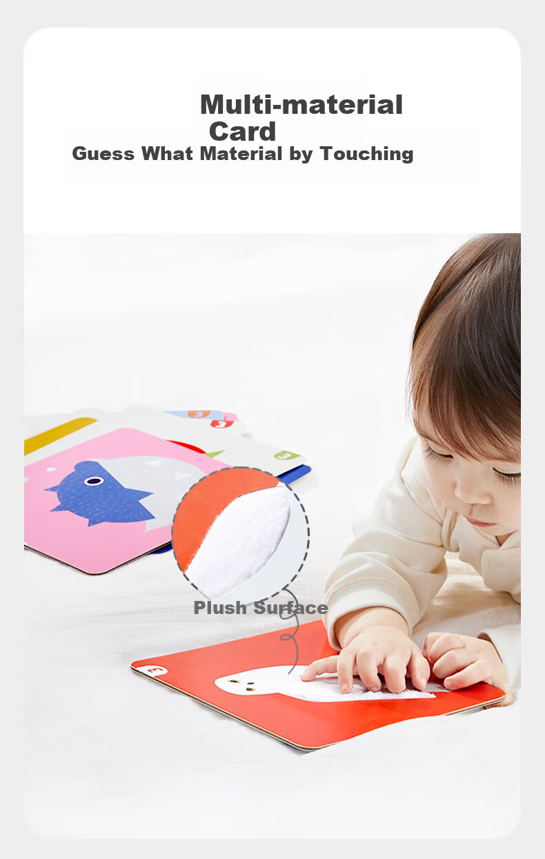 Babycare Black And White + Color Visual Tracking Training Cards, Newborn Enlightenment Early Education Cards, Educational Toys, Follow-The Cards Level 1-4 7