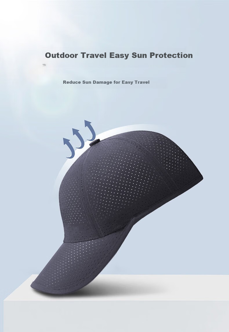 Huili Sun Protection Hat for Men, Outdoor Baseball Cap, Breathable Sports Visor, Casual Duck Tongue Mesh Hat, Versatile Couple's Large Head Circumference 2