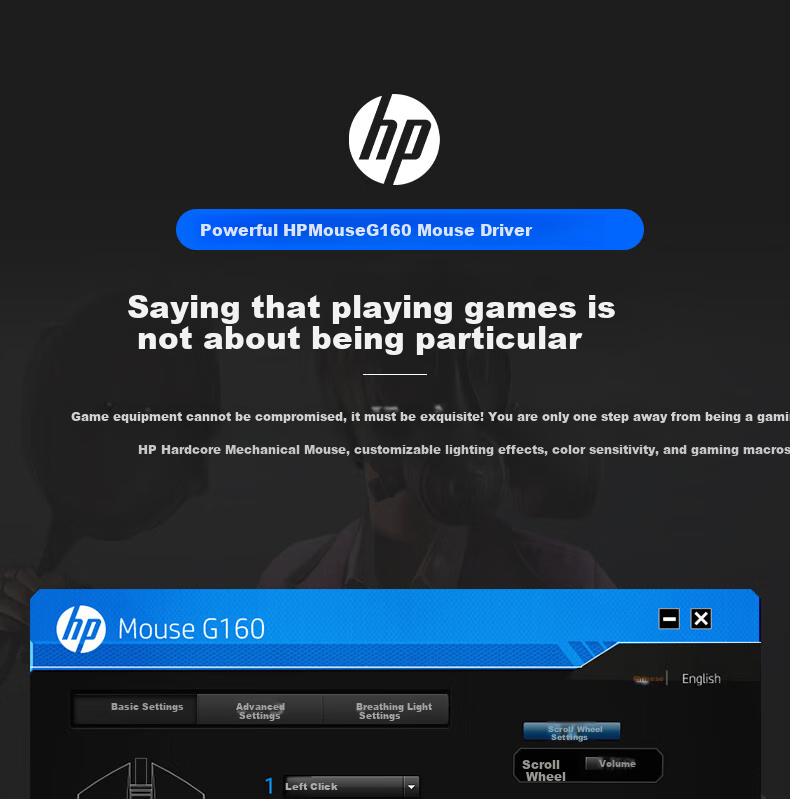 HP G160 Wired Mouse, Gaming And Business Black Low-Profile E-Sports Mouse for Desktop And Laptop Computers, Home Gaming Mouse 6