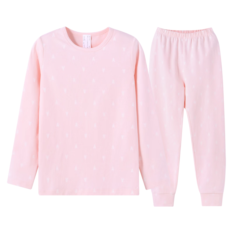 Annil Kids Boys and Girls Textured Printed Autumn Shirt and Pants Set 2025 New Pink White Floral 120