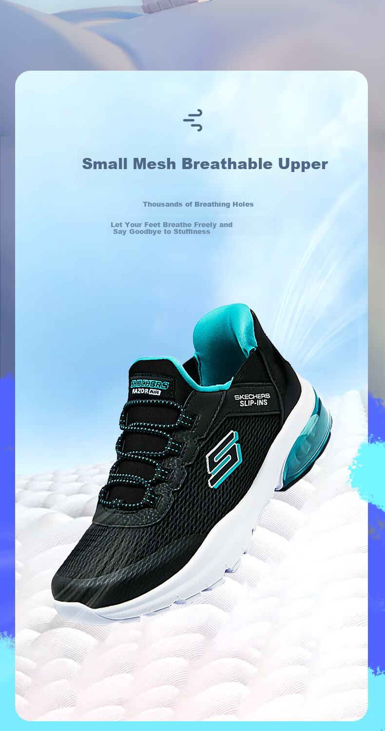 Skechers Kids' Slip-On Sneakers, Fashionable Casual Shoes for Boys, Breathable Sports Shoes for Spring And Autumn, Model 403834L 9