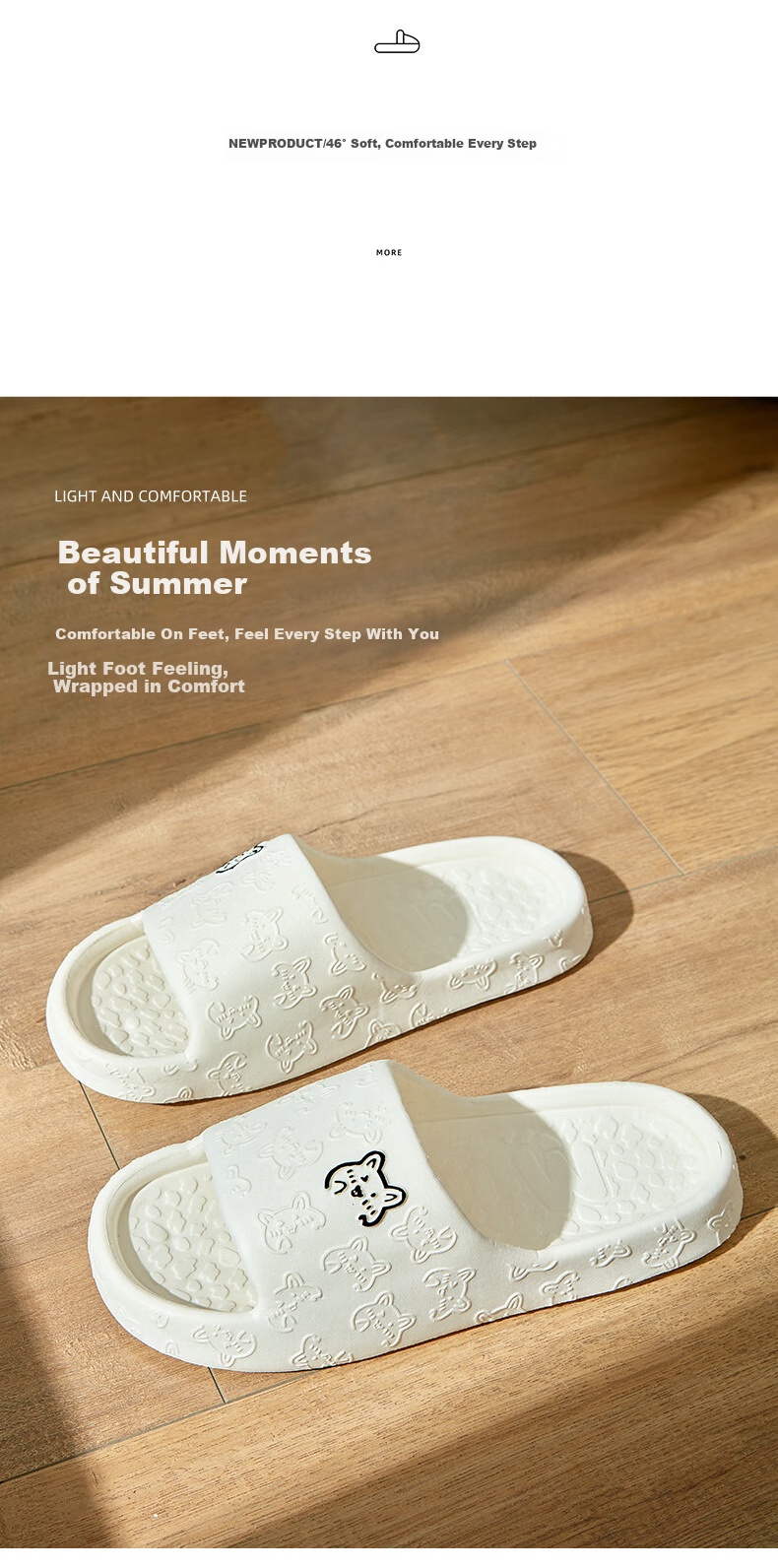 IQGD Slippers for Men And Women, Indoor And Outdoor Non-Slip Bathroom Slippers, Model 2305, Black, Size 44-45 9
