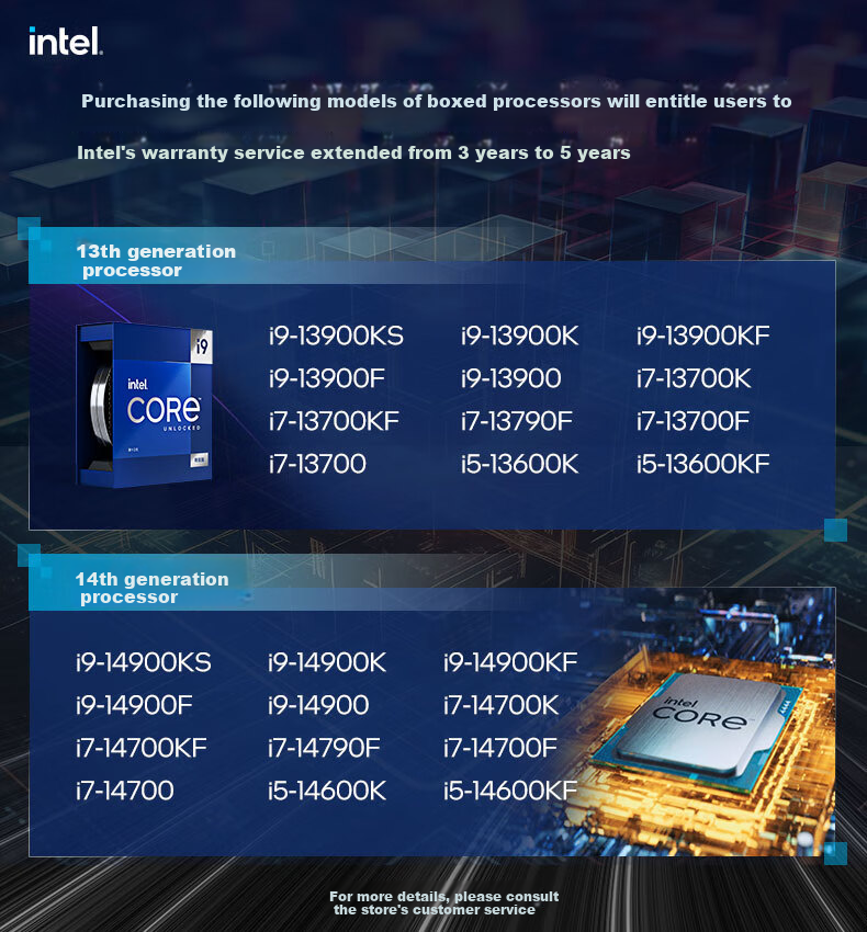 Intel Core 14th Gen I9 Processor 14900K, 24 Cores 32 Threads, Five-Year Warranty, Boxed Desktop CPU for Gaming, E-Sports, And Video Editing 1