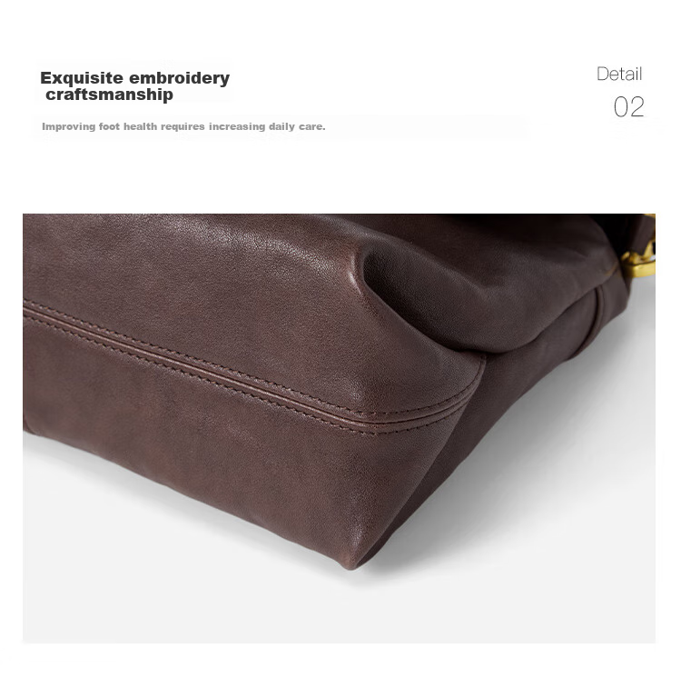 HR Handbag, Women's Large Capacity Commuter Shoulder Bag, Genuine Leather Underarm Bag, Women's Birthday Gift 16