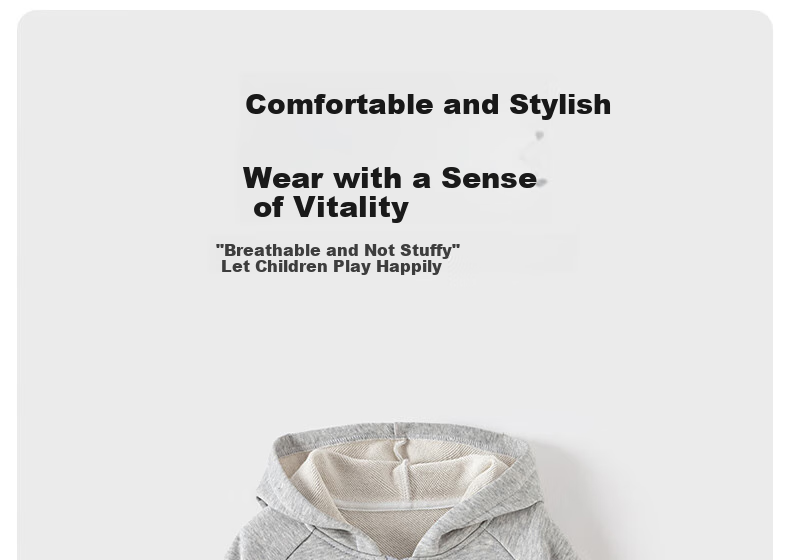 Huanxixiaoxiong Boys' Jacket, Girls' Spring And Autumn Versatile Long-Sleeve Hooded Coat, Children's Solid Color Casual Zipper Baby Clothes 2