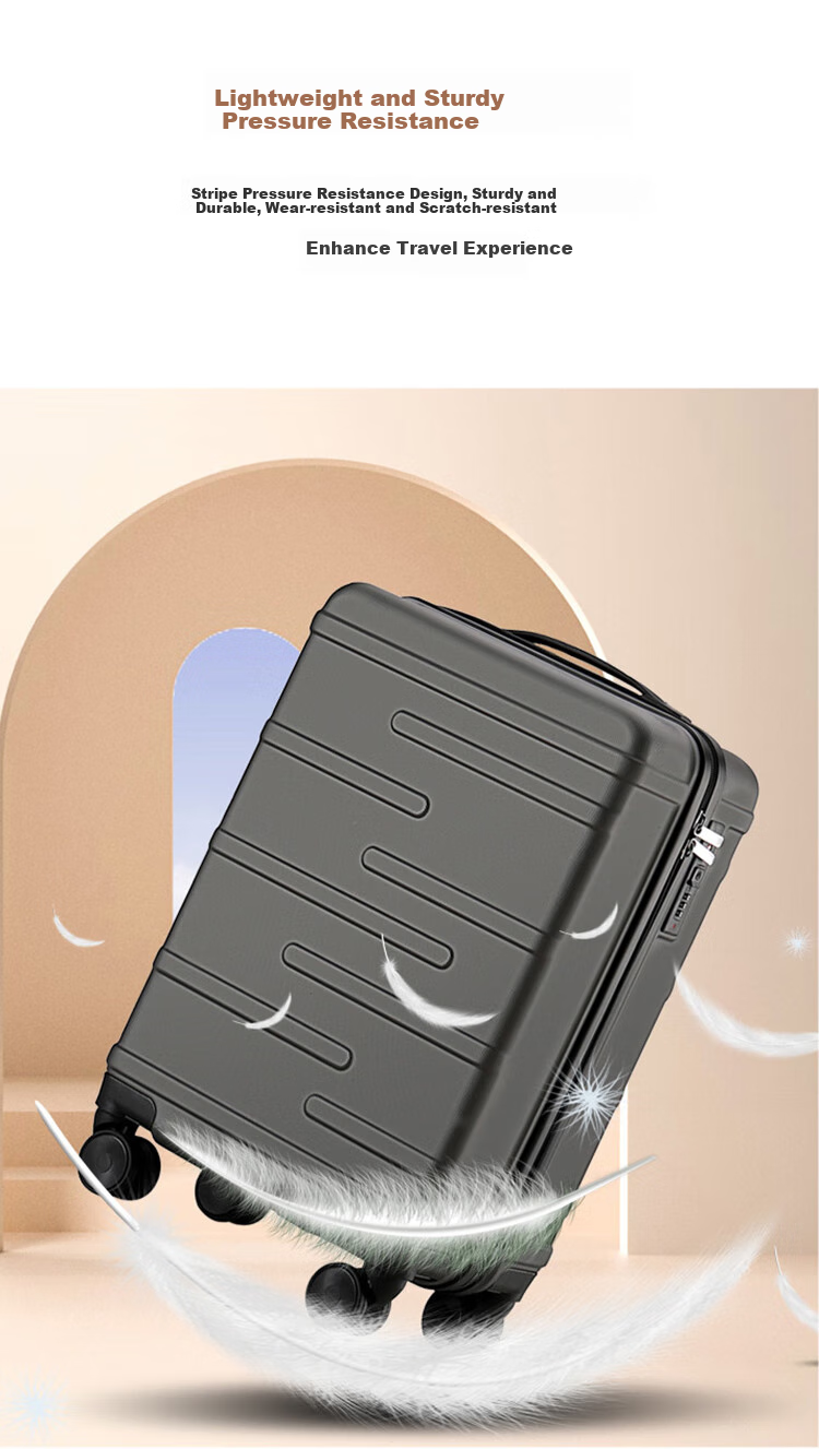 JEVI Large Capacity Suitcase for Men And Women, Quiet Wheels, 20-Inch Durable Travel Luggage with Password Lock And Leather Trim 4