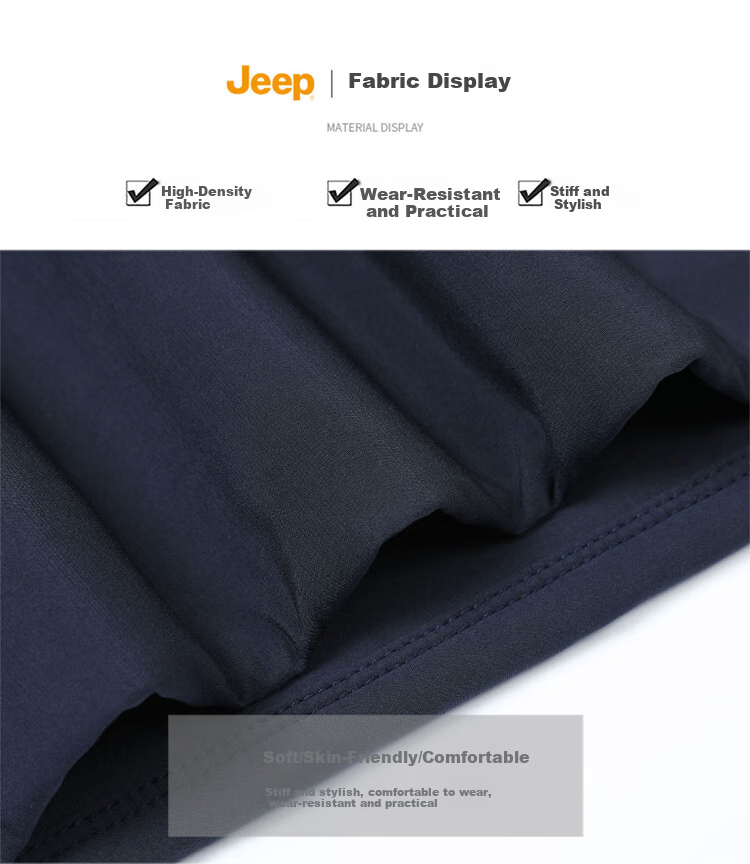 JEEP Casual Pants for Men, Spring And Summer Loose Cargo Pants, Men's Straight-Leg Sports Trousers, Navy Blue, 4XL 1