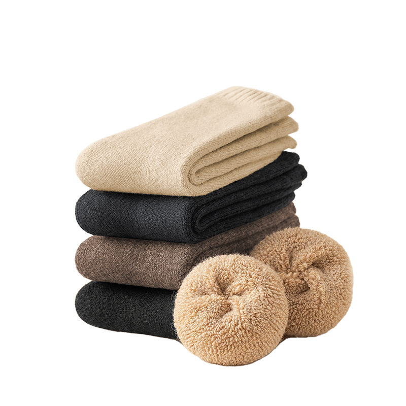 MiiOW Disposable Socks New Product Thick Mid-Calf Socks for Men And Women, Terry Cloth Floor Socks for Business Trips Travel No-Wash 3 Pairs