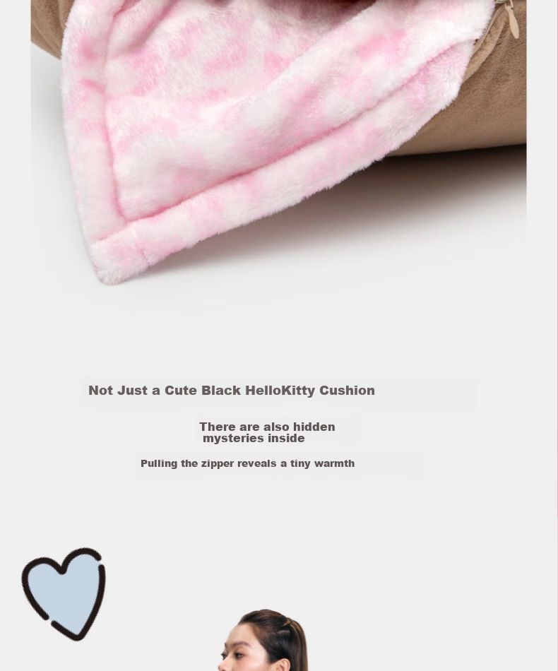 Tbh Sanrio Hello Kitty Two-In Flannel Blanket/pillow Throw Cushion Nap Blanket Air Conditioning Quilt 7