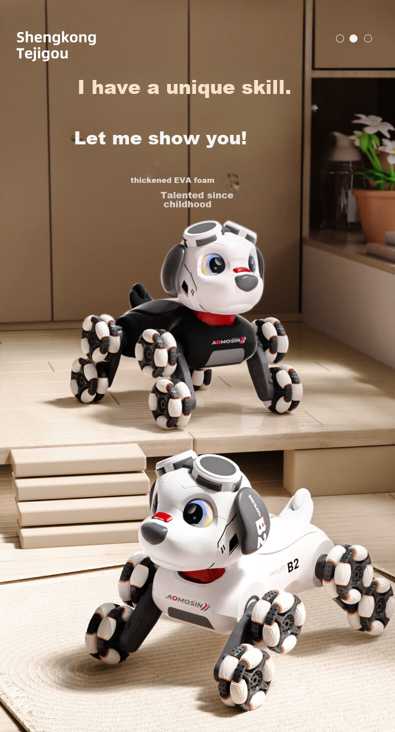 Aomengxing Children's Remote Control Robot Dog, AI Intelligent Toy, Boys' Remote Control Car, Transforming Robot, Birthday Gift 3
