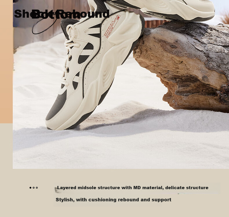 361° Women's Sports Shoes, Autumn And Winter Warm Fleece-Lined Retro Thick-Soled Casual Dad Sneakers, Women's 681946707A-9 12