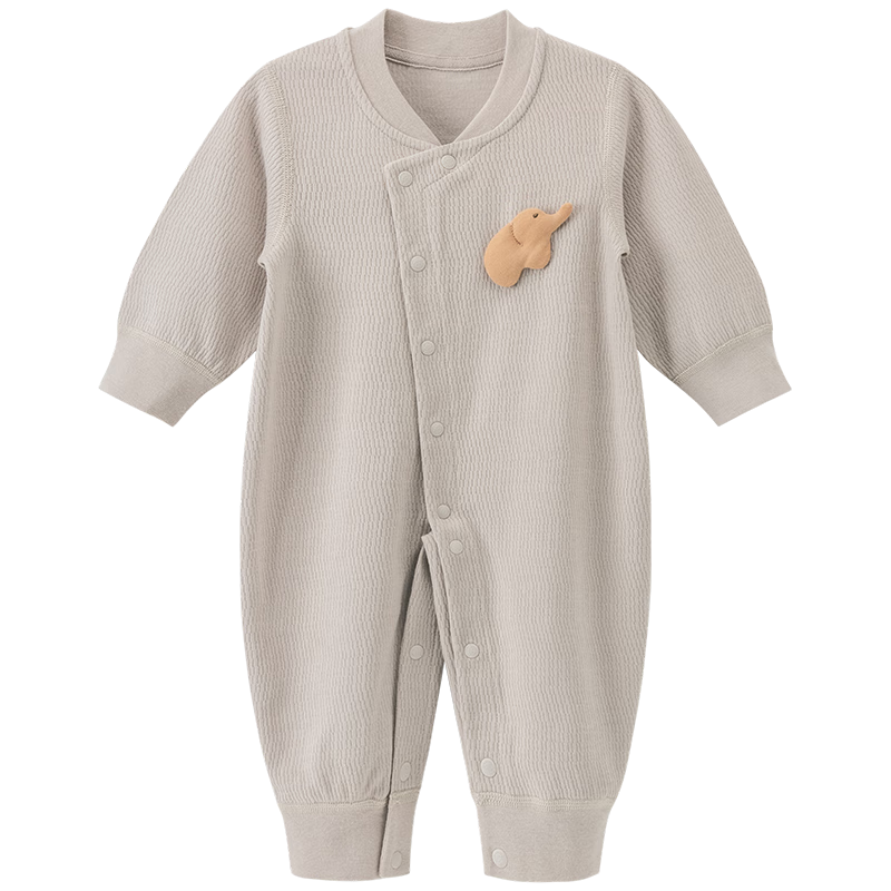 Guaiqixiong Infant And Toddler Long-Sleeve Bodysuit, Spring And Autumn Season, for Baby Boys And Girls, Pure Cotton Romper, Crawling Suit, Home Wear, Thin Style, Underwear