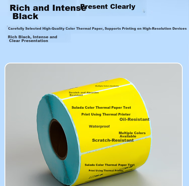 Surada 60x40mmx800 Colored Thermal Label Paper, Pink Thermal Paper, Colored Label Paper, Colored Thermal Printing Paper, Self-Adhesive Label Roll, BQ-0165 9