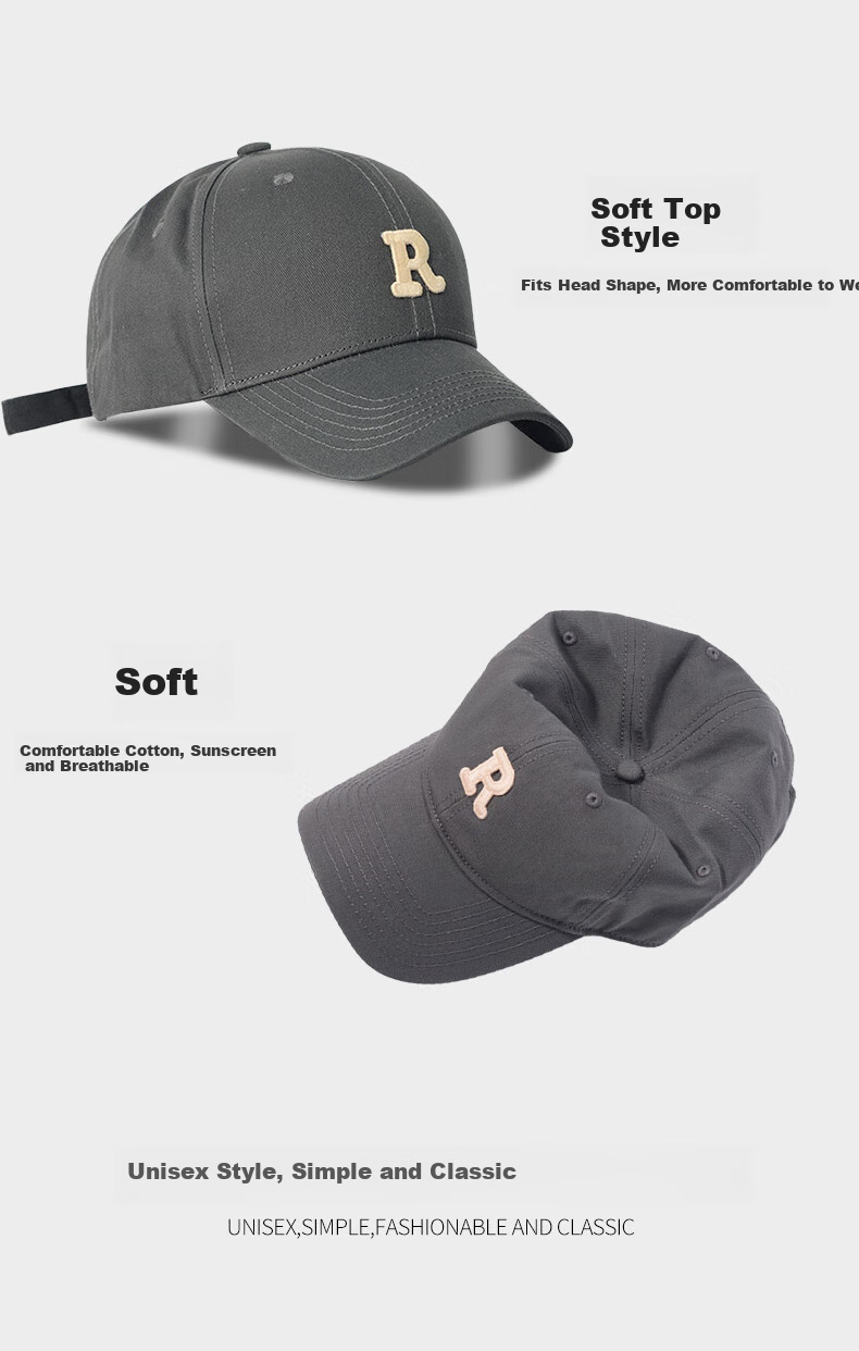 XUEXIMAN Baseball Cap for Men, Trendy Versatile Casual Large Size Korean Style Visor Cap, Sports Sun Protection Hat 1