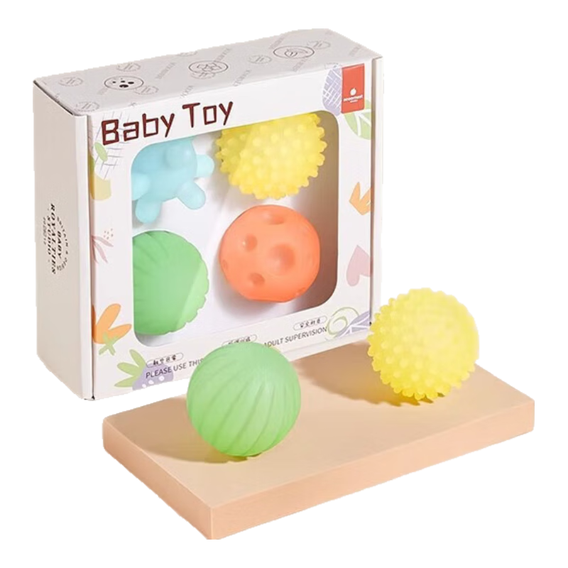 Scoornest Baby Massage Ball, Chewable, for Sensory Perception And Touch, Hand-Grasping Training Ball, Infant Grip Development Toy