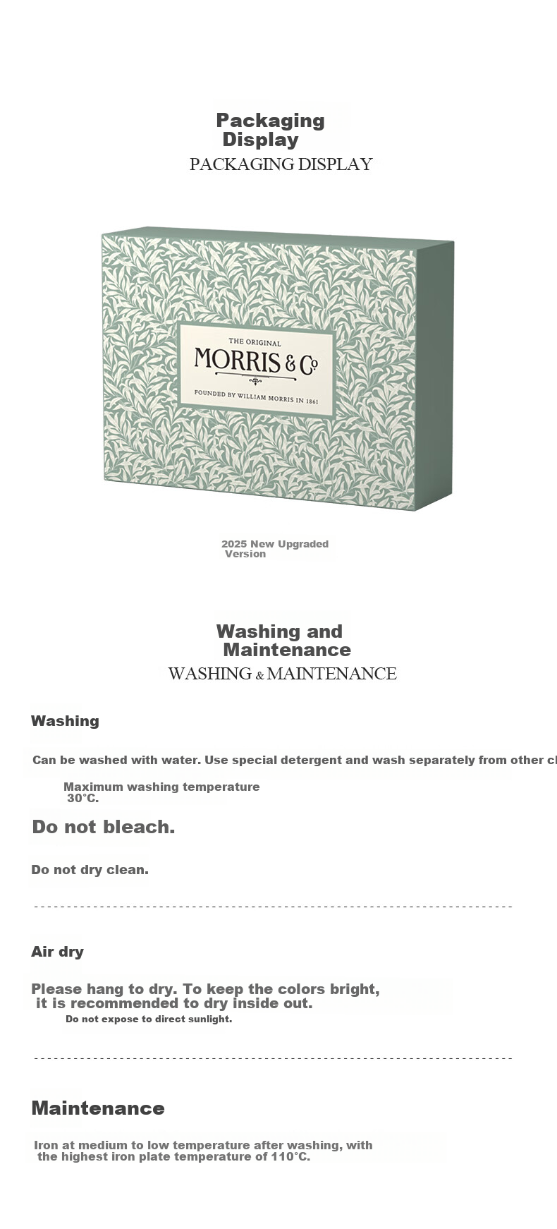 MINE morris&co Tencel Satin Jacquard Bedding Set of Four: Scroll Patter 5