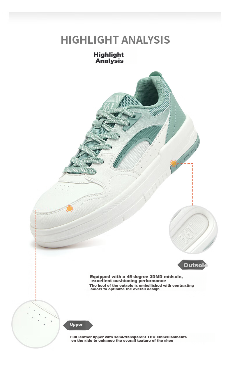 361° Men's Sports Shoes, Spring And Summer Starry Casual Flat Lightweight Trendy Versatile Sneakers for Men, 672536608-2, Size 40 23