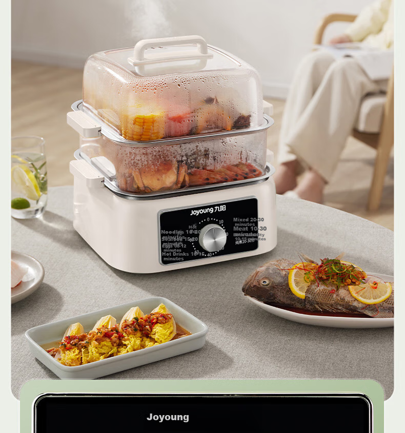 Joyoung Household 10L Double-Layer Multifunctional Electric Steamer Pot, Breakfast Pot, Electric Cooking Pot, Steamed Bun Pot DZ100HG-GZ605 15