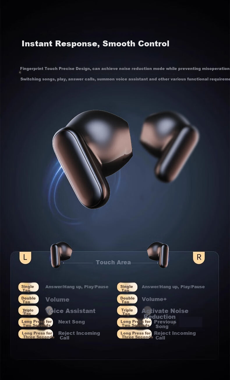 Nuobixing [Berlin Sound | 2025 New Model] Pro13 Semi-In Wireless Bluetooth Earphones for Running, Sports, Noise Reduction, High Sound Quality, Comfortable for Long Wear, Compatible with Xiaomi, Black 20