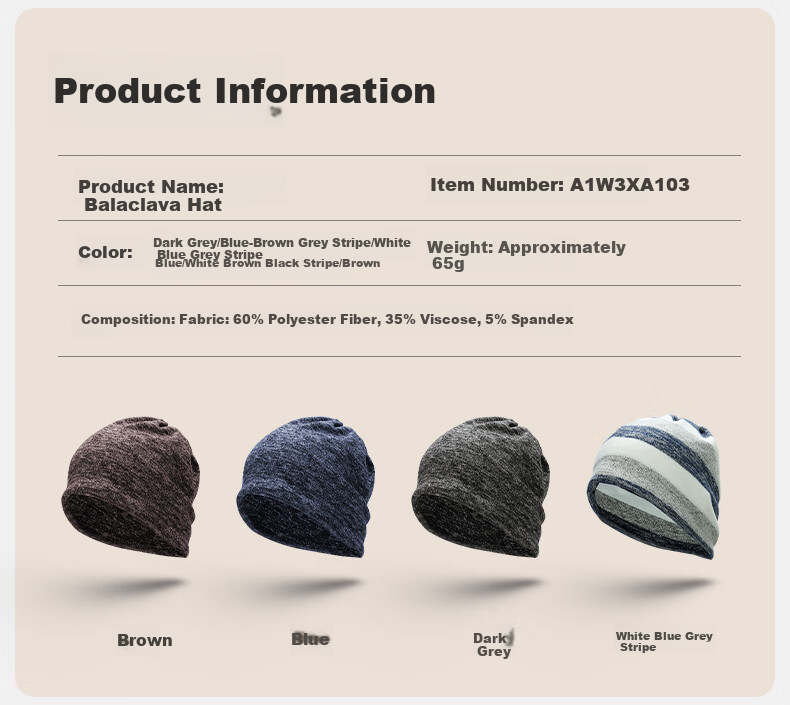 CAMEL Outdoor Hiking Travel Warm Neck Gaiter Cycling Sports Knitted Hat Neck Warmer A1W3XOA103 White Blue Gray Interstrip 7