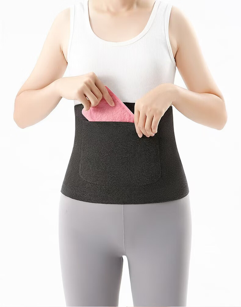 YUZHAOLIN 3-Pack Heated Waist Support with Pockets, Warm Belly Protector for Men and Women, Cold Protection, Menstrual Care Essential 14