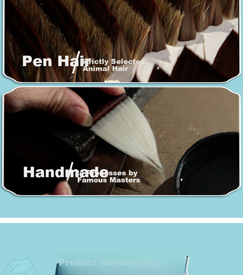 Yushuihu Calligraphy Brush Set for Beginners, Chinese Painting Mixed Hair Brush, Medium And Large Regular Script, Wolf Hair Medium And Large Regular Script Brush Set for Students, Large Regular Script Brush with Small Regular Script Lake Brush 6