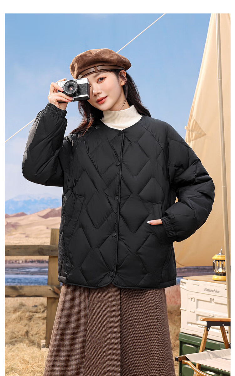 SNOWFLYING 2025 New Fashion Classic Versatile Lightweight Down Inner Shirt Windproof Cuff Warm Women's Short Down Jacket 11