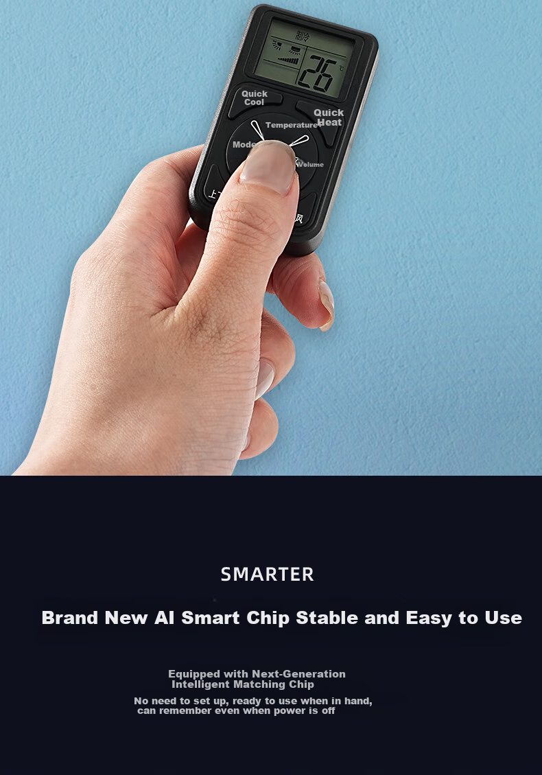 Xiya No-Setting Portable Universal Multi-Function Air Conditioner Remote Control Compatible with Any Brand Wall-Mounted AC Unit 6